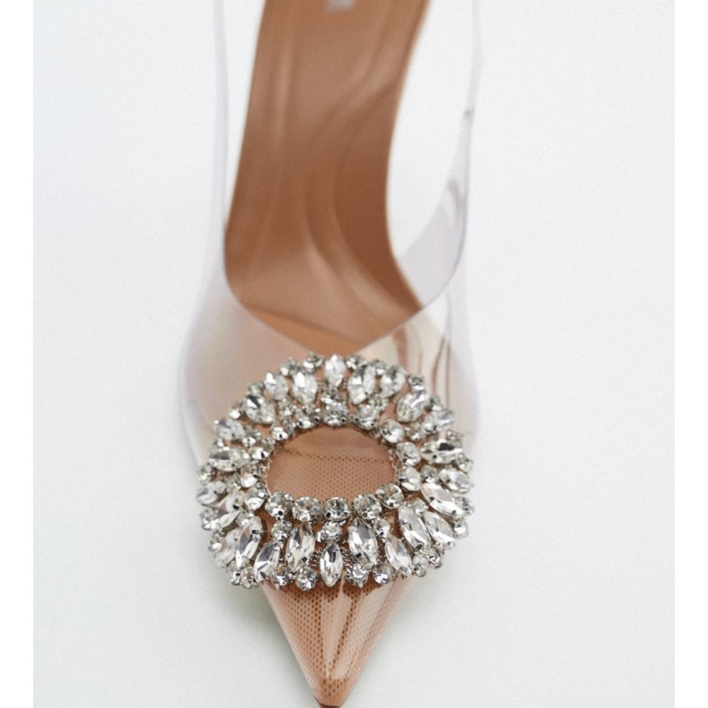 ZARA Jewel Vinyl High Heels - Picture 4 of 11